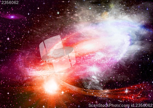 Image of galaxy in a free space