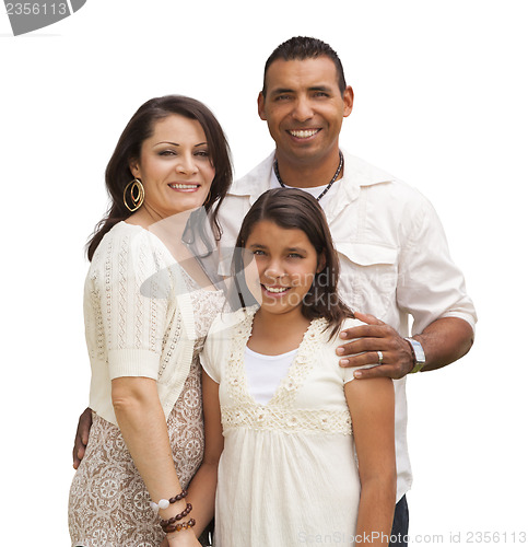 Image of Hispanic Family Isolated on White