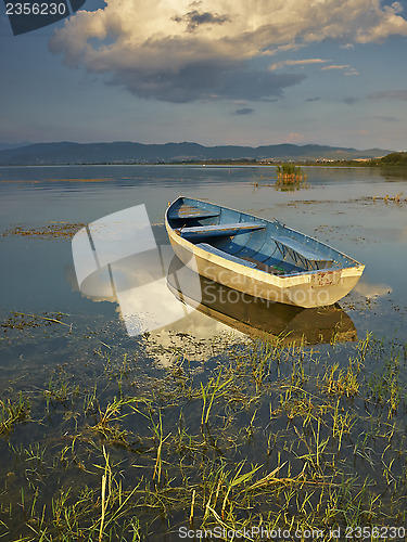 Image of Boat on sunset