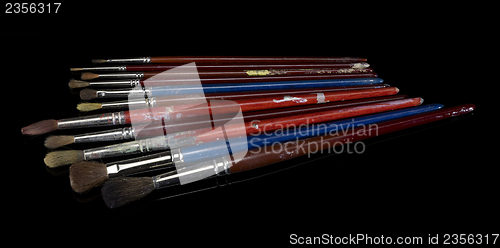 Image of used paintbrushes