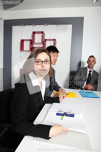 Image of Businesswoman in a management meeting