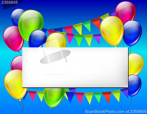 Image of Background with color balloons 