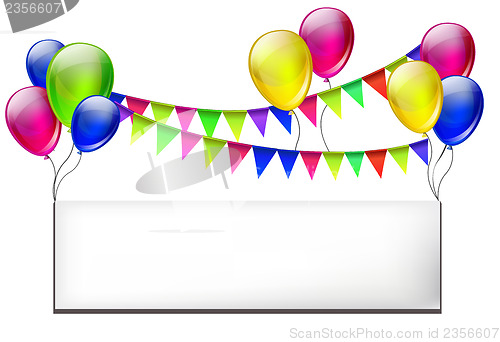 Image of Background with color balloons 