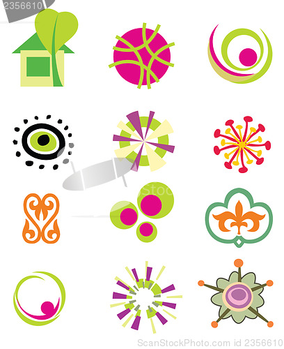 Image of Set of vector design elements