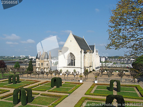 Image of Angers castle garden, april 2013
