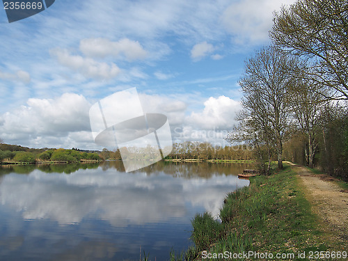 Image of Nantes to Brest canal in spring, Guenrouet area