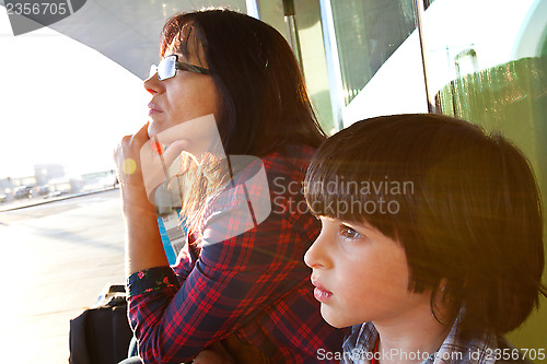 Image of son and mother