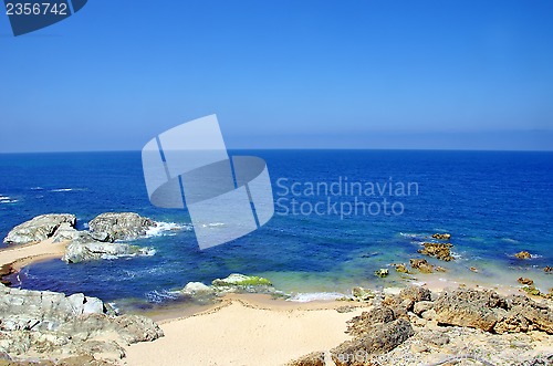 Image of Blue sea and rocks, Porto Covo, Portugal