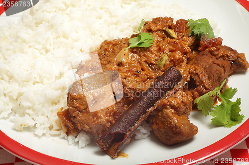 Image of Balti lamb meal with rice