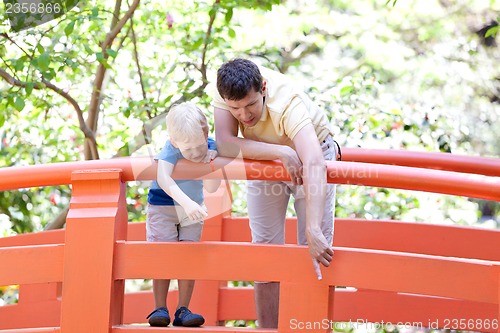 Image of family at the bridge