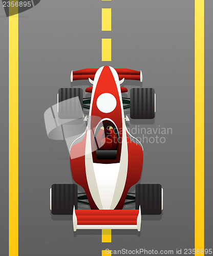 Image of Red racing car