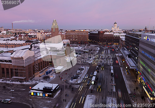 Image of Cityscape of Helsinki at dusk