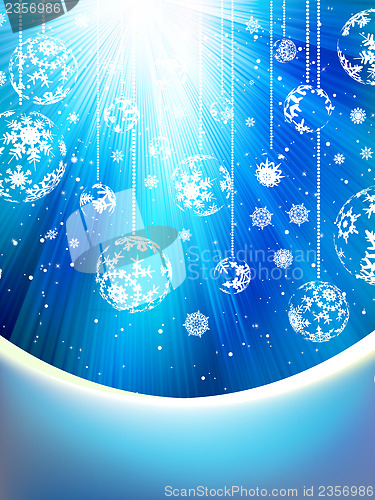 Image of Blue background with snowflakes. EPS 10