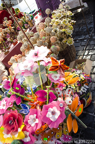 Image of natural handmade flowers sell spring marketplace 