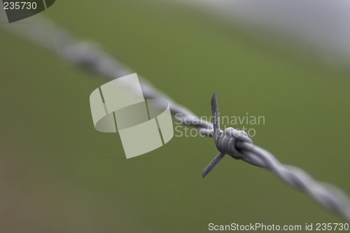 Image of barbwire close up