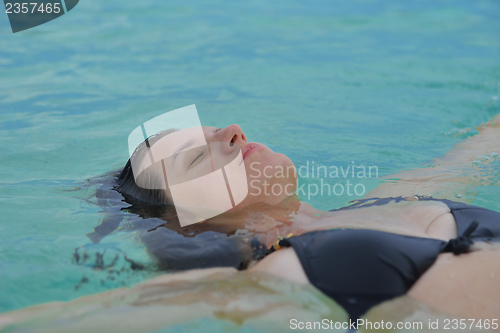 Image of happy woman enjoy  summer time