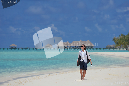 Image of happy woman enjoy  summer time