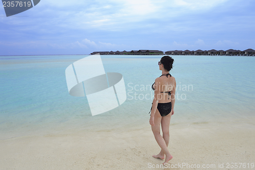 Image of happy woman enjoy  summer time