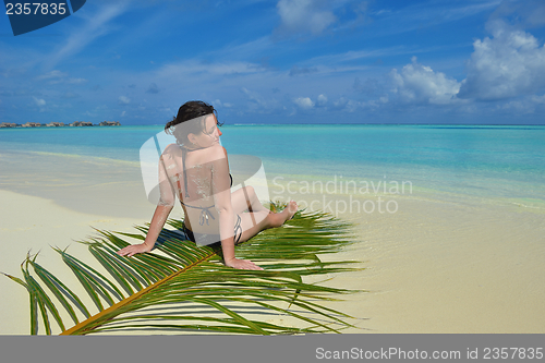 Image of happy woman enjoy  summer time