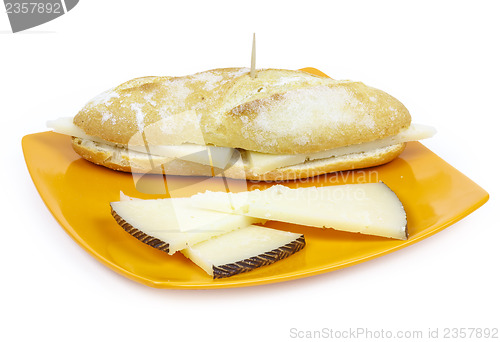 Image of Sausage sandwich, typical Basque cap.