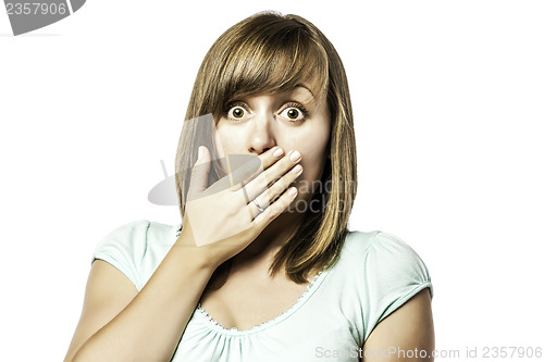 Image of Shocked young girl