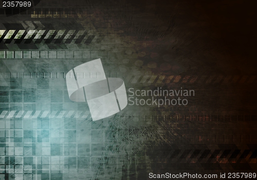 Image of Dark hi-tech grunge background