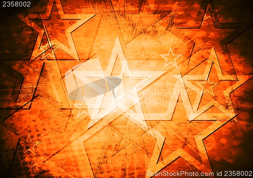 Image of Grunge stars vector background