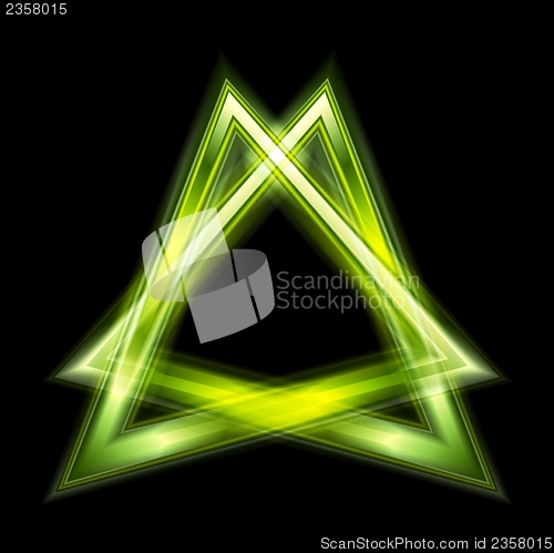 Image of Vector green triangle shape