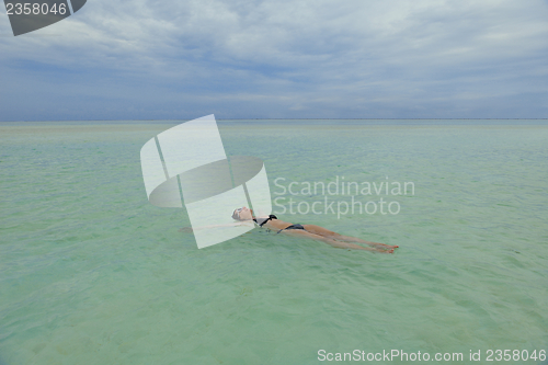 Image of happy woman enjoy  summer time