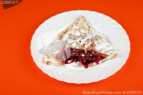 Image of pancakes with cherries