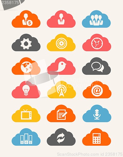 Image of Cloud Icon set