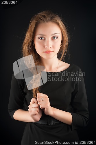 Image of Beautiful brunette young woman