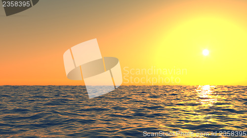 Image of Sunrise or sunset in the sea