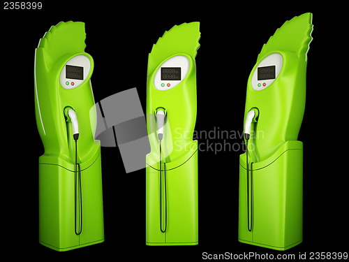 Image of Eco friendly transport: charging stations for electric autos