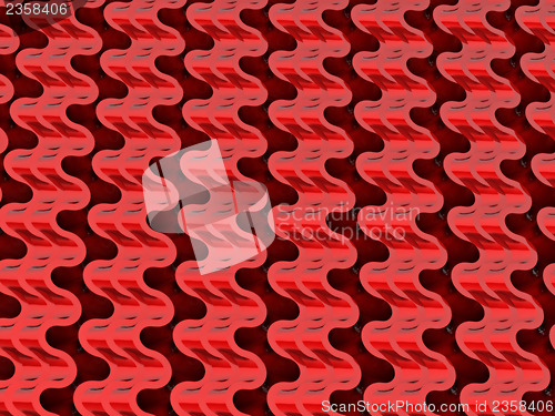 Image of Red Wavy Scales pattern or texture