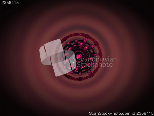 Image of Splashes of red colorful liquid with crown