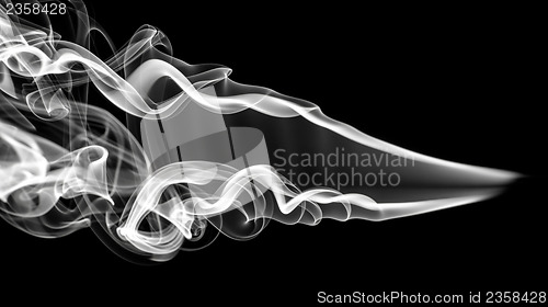 Image of Abstract white smoke pattern and swirls 