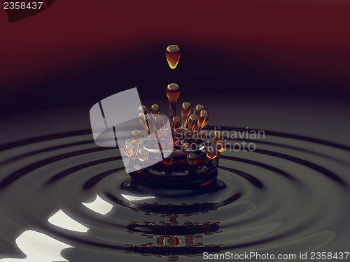 Image of Splash of colorful liquid with droplets