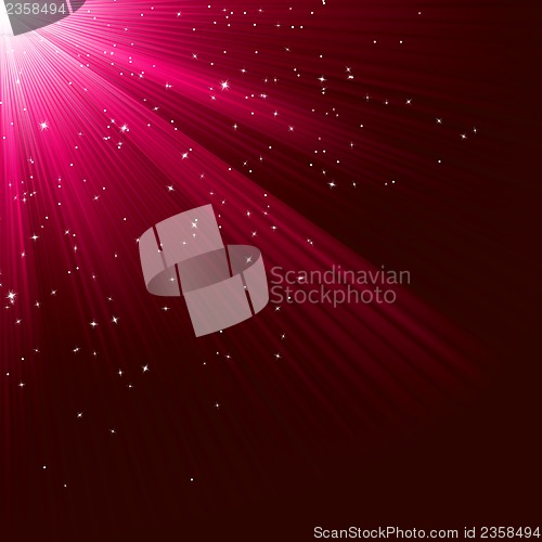 Image of Texture with shining stars and rays. EPS 10