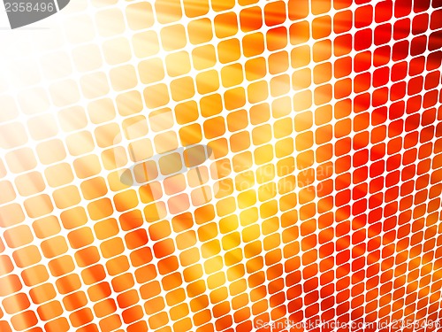 Image of Red yellow rays light 3D mosaic. EPS 10