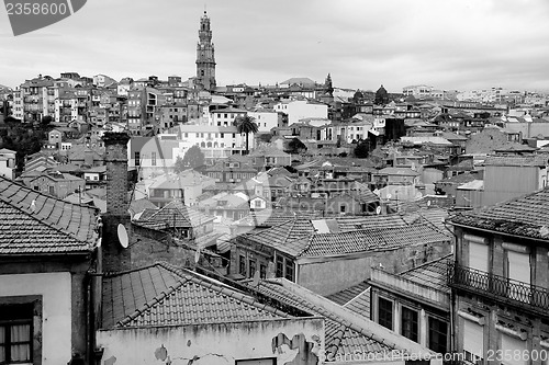 Image of Portugal. Porto city in black and white 