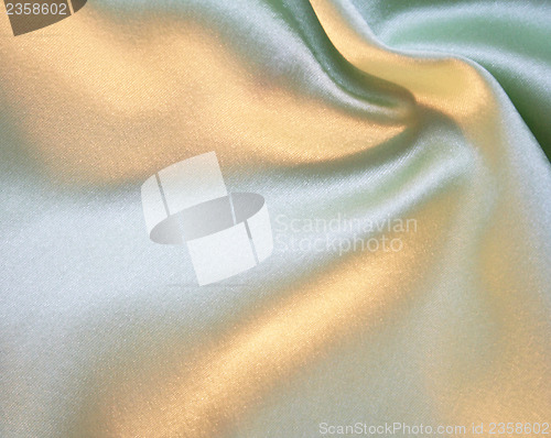 Image of Smooth elegant green silk as background