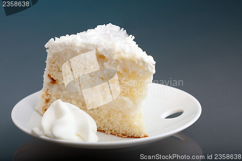 Image of Slice of Coconut Cream Cake
