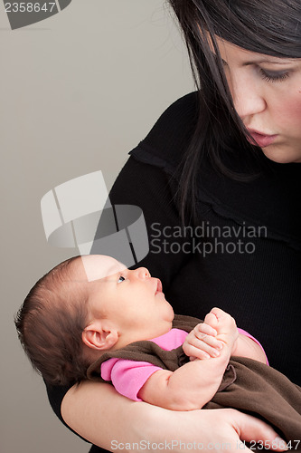 Image of Talking to Her Newborn Baby