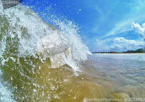 Image of Big wave on a tropical beach