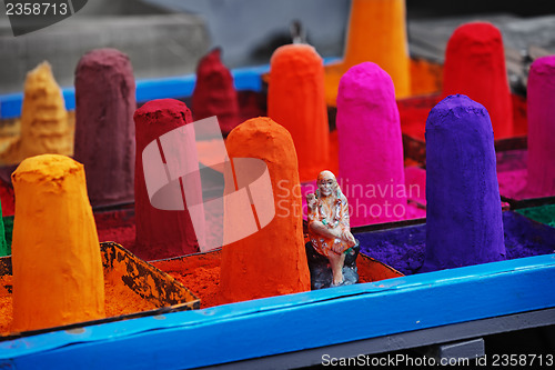 Image of Dyes in the Eastern market. India