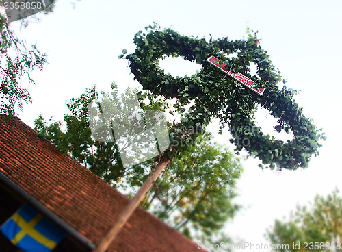 Image of Traditional Swedish Midsummer Pole 