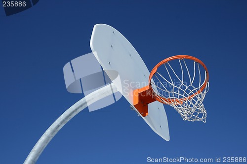 Image of Orange basketball hoop