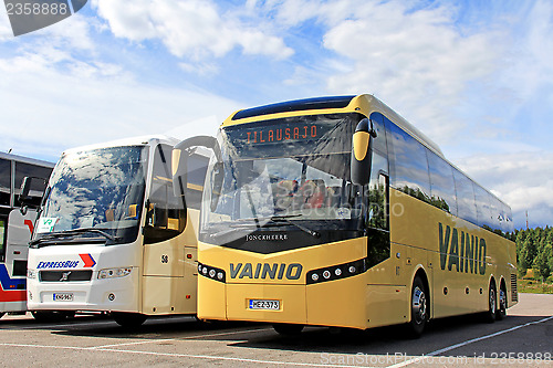 Image of Two Coach Buses Parked