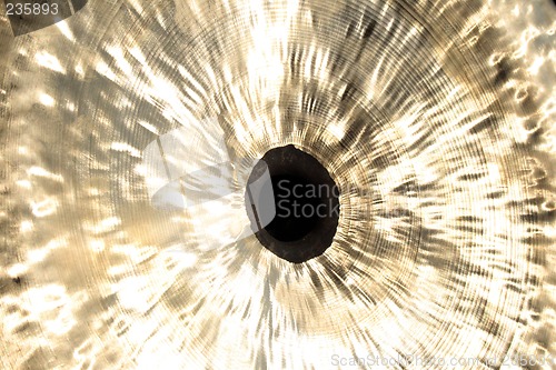 Image of Chinese cymbal: shiny metallic texture